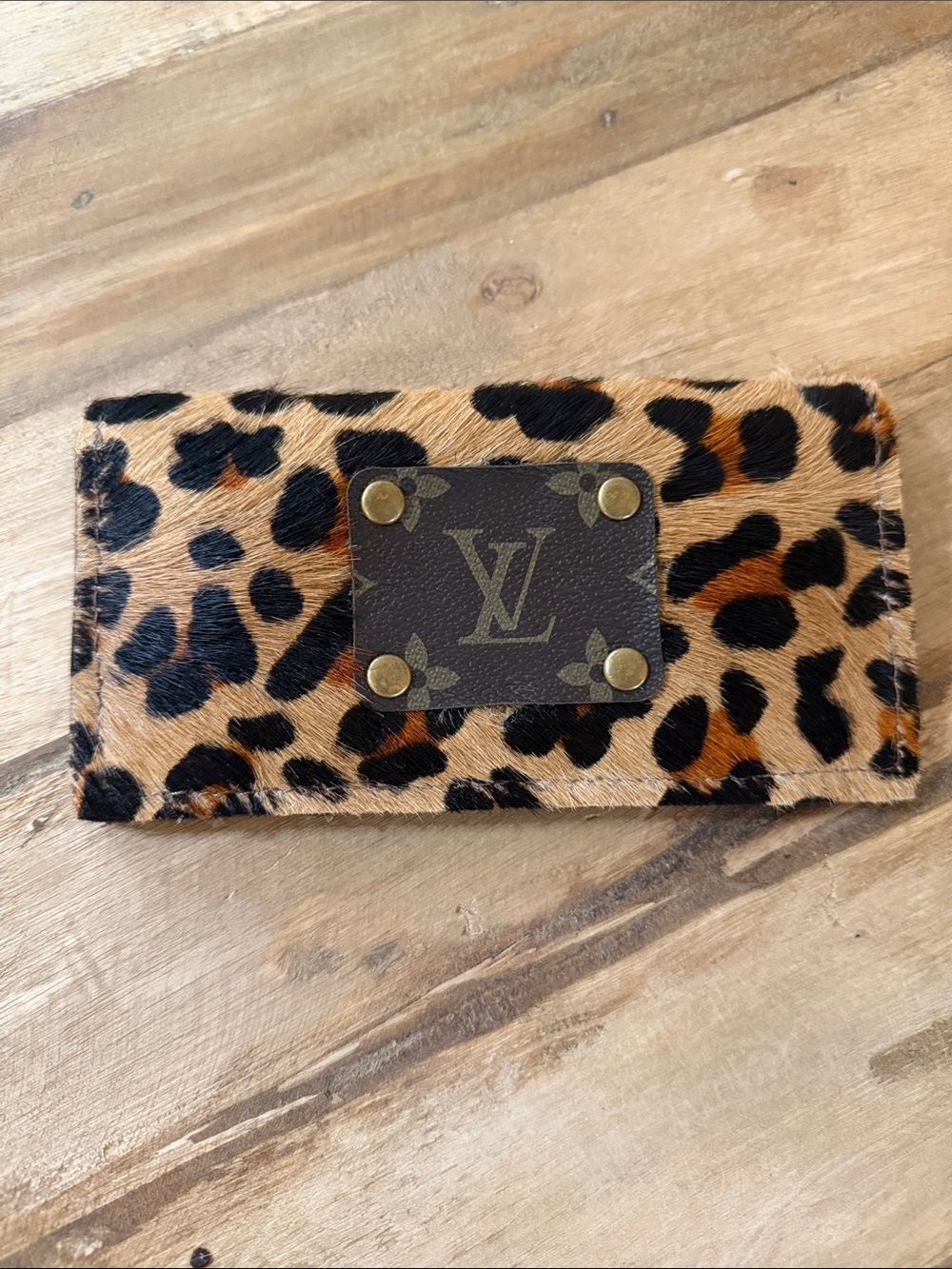 Keep it Gypsy Leopard Print Card Holder - Brown